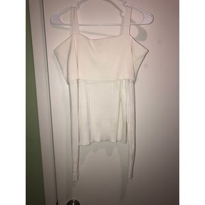 White off the shoulder crop top